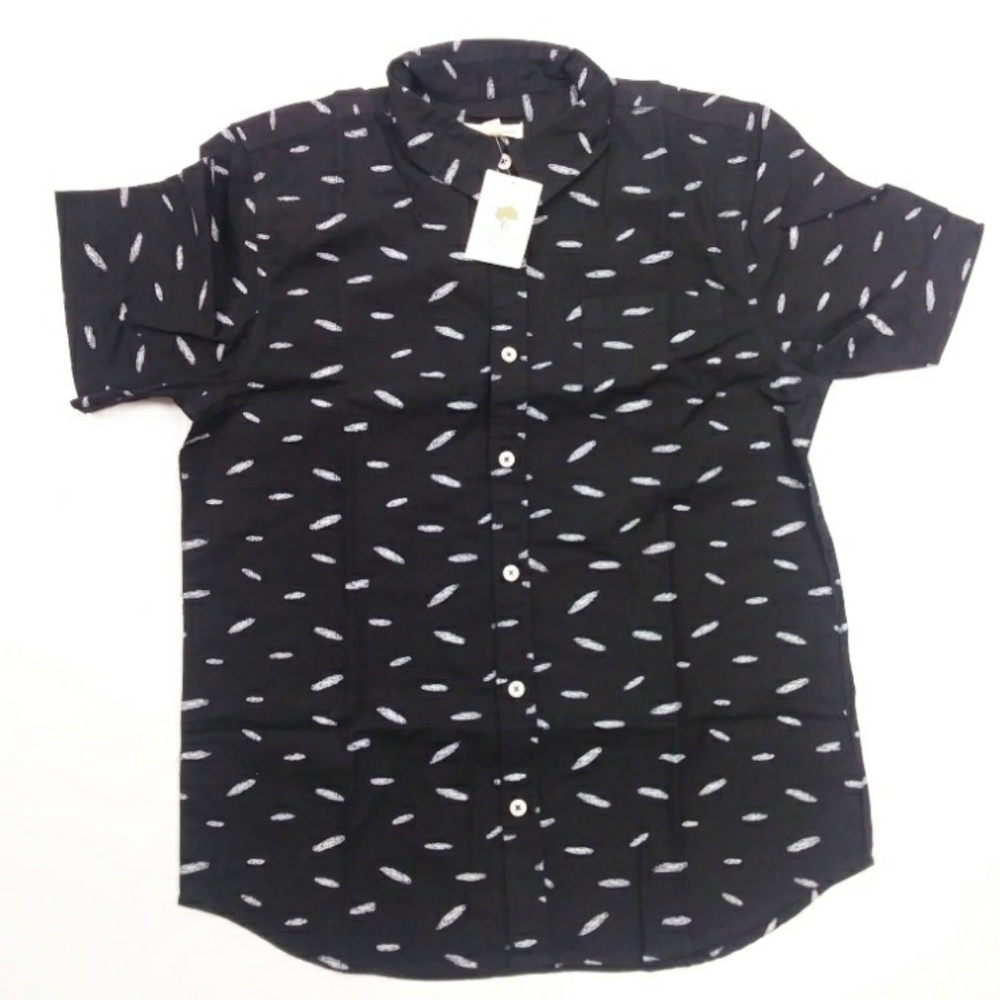 Black and White Space Button Shirt NWT